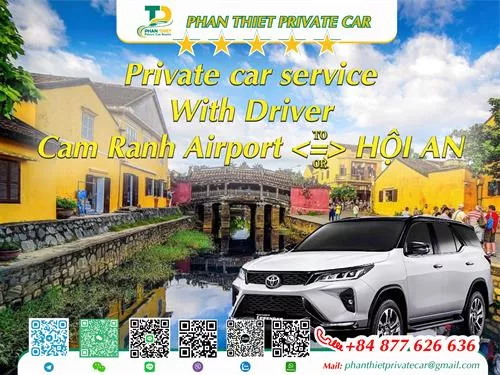 Car rental Cam Ranh <=> Hoi An (private car with driver)